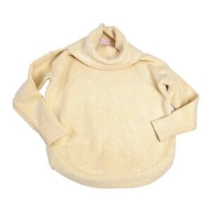 Pink Lily Cowlneck Sweater Size M‎ Cream Yellow Soft Oversized Comfy